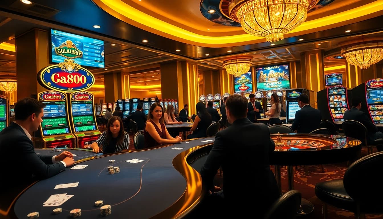 Experience high-stakes excitement in a luxury casino setting with https://ga888.mom detailing vibrant game action.