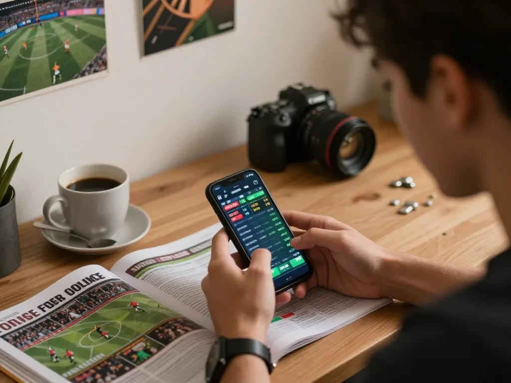 Engaged user placing bets on QQ88 sports app, showcasing strategic betting action and home comfort.