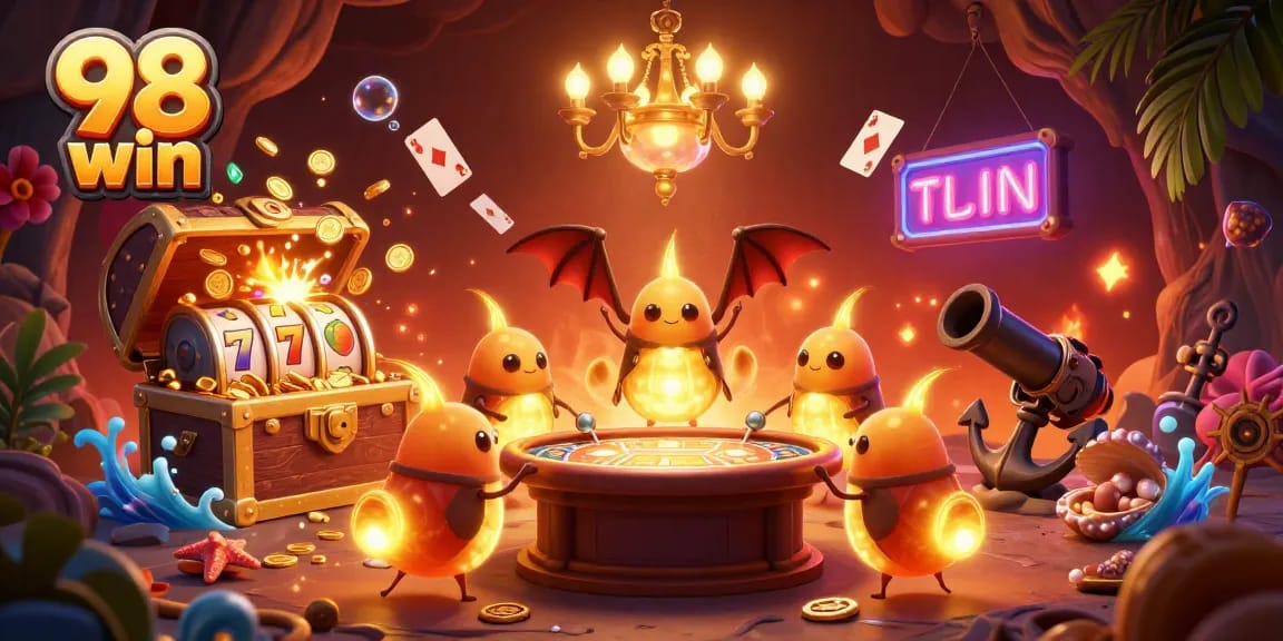 Experience the vibrant action of 98 win casino with glowworms lighting up the scene in dynamic play.