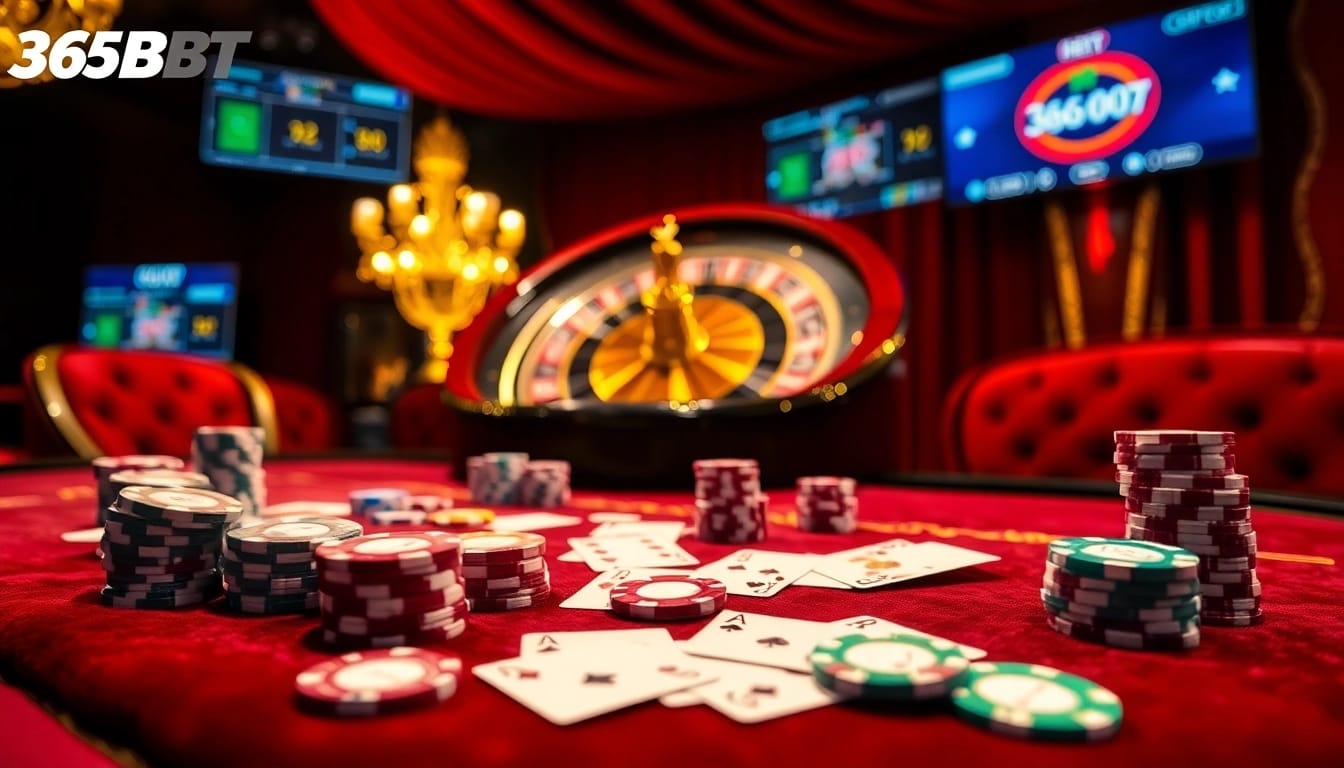 Experience thrilling gameplay at Nhà cái 368BET with vibrant casino elements and engaging atmosphere.