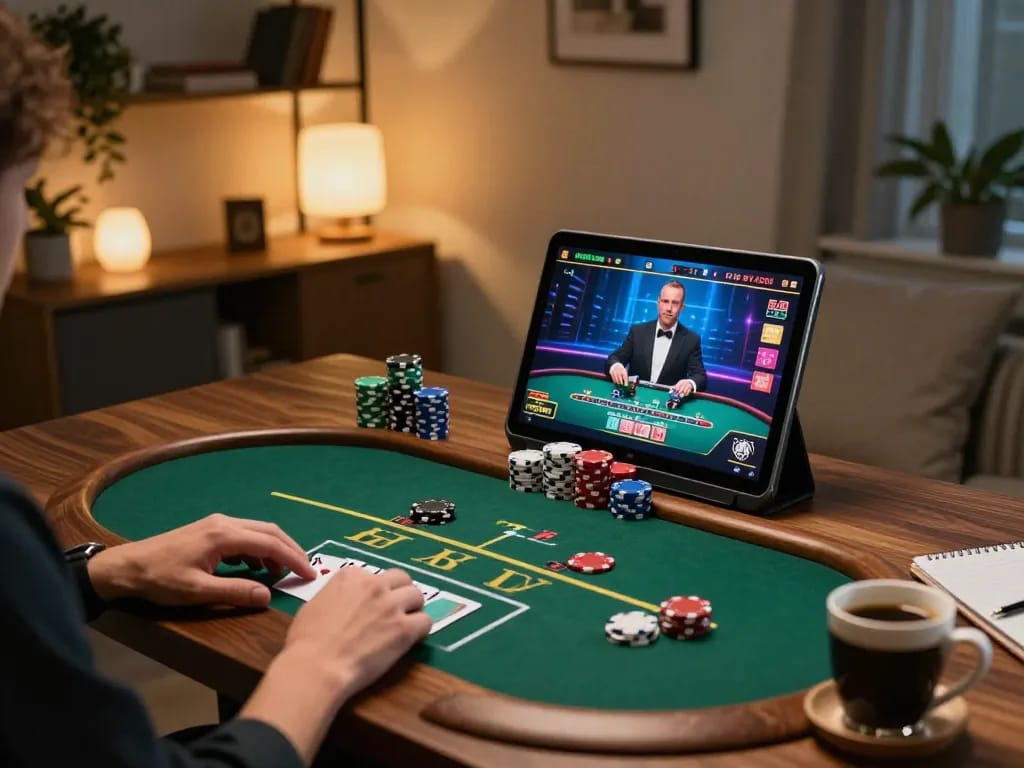 Taking strategic bets on tg88 live dealer blackjack game using a tablet
