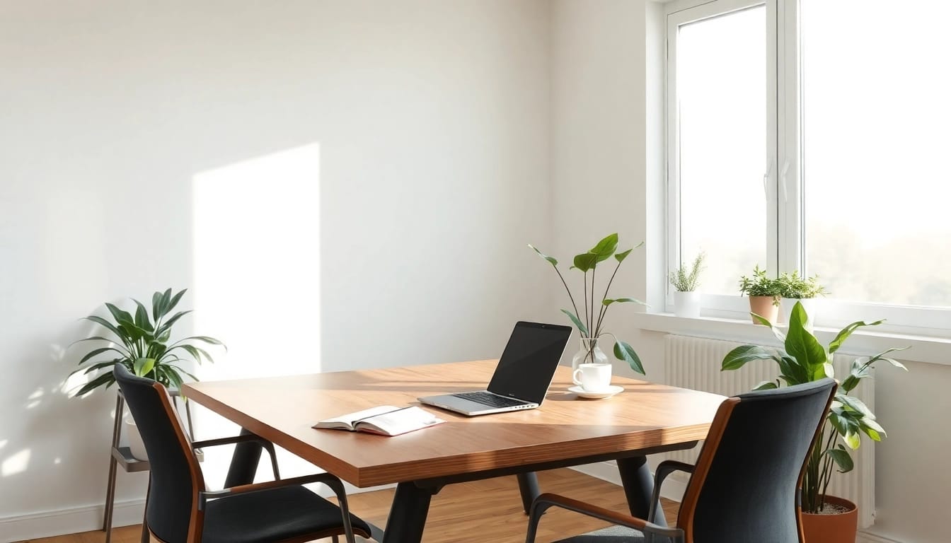 Gestalten Sie einen modernen Arbeitsplatz mit Office für macOS 26 Tohoe und eleganten Schreibtischutensilien.