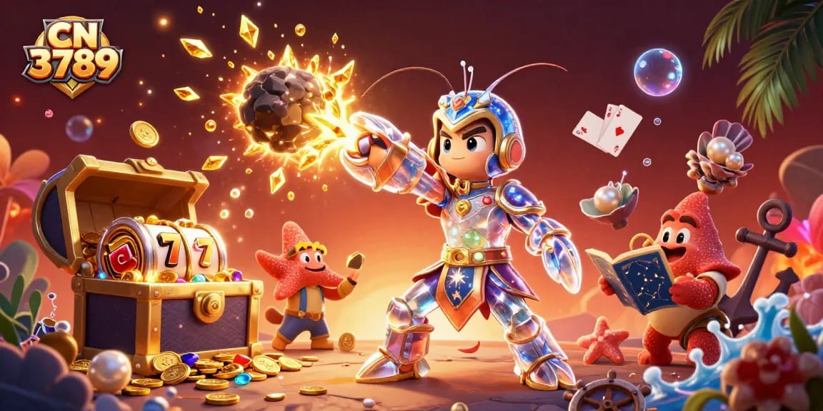 Experience thrilling gaming action with the CN 3789 golden gems explosion and colorful casino elements.