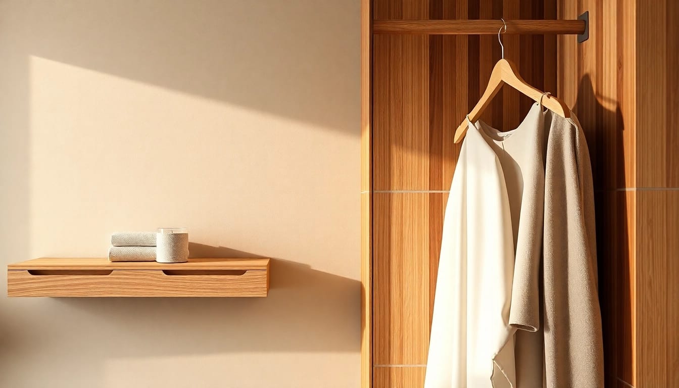 Hochwertige Premium kleiderbügel aus Holz präsentieren stilvolle Details und elegante Texturen.