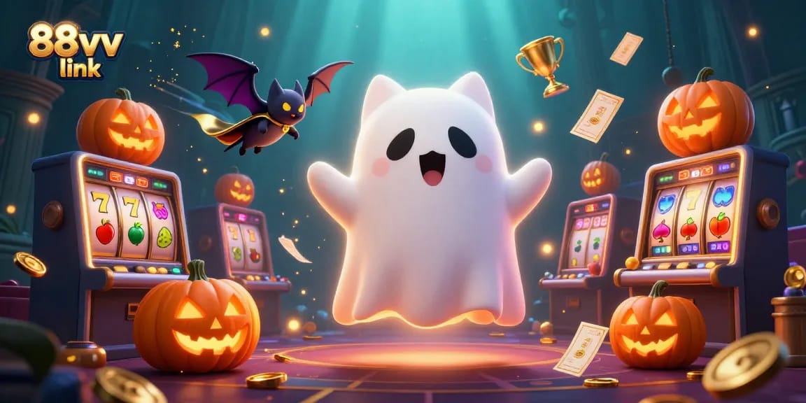 Engage with thrilling games through 88vv link at a haunted casino filled with playful elements.