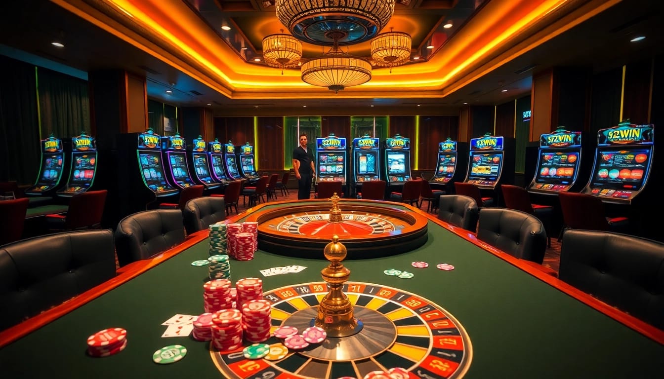 Engaging casino scene showcasing high-stakes action and the excitement of 52WIN gaming.