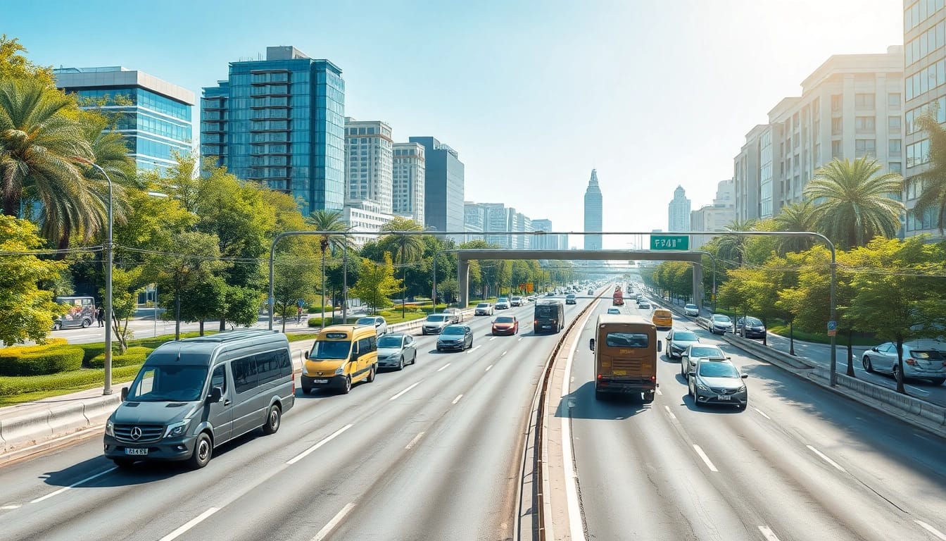 Verkehrstechnologie und moderne Verkehrsüberwachungssysteme in städtischer Umgebung