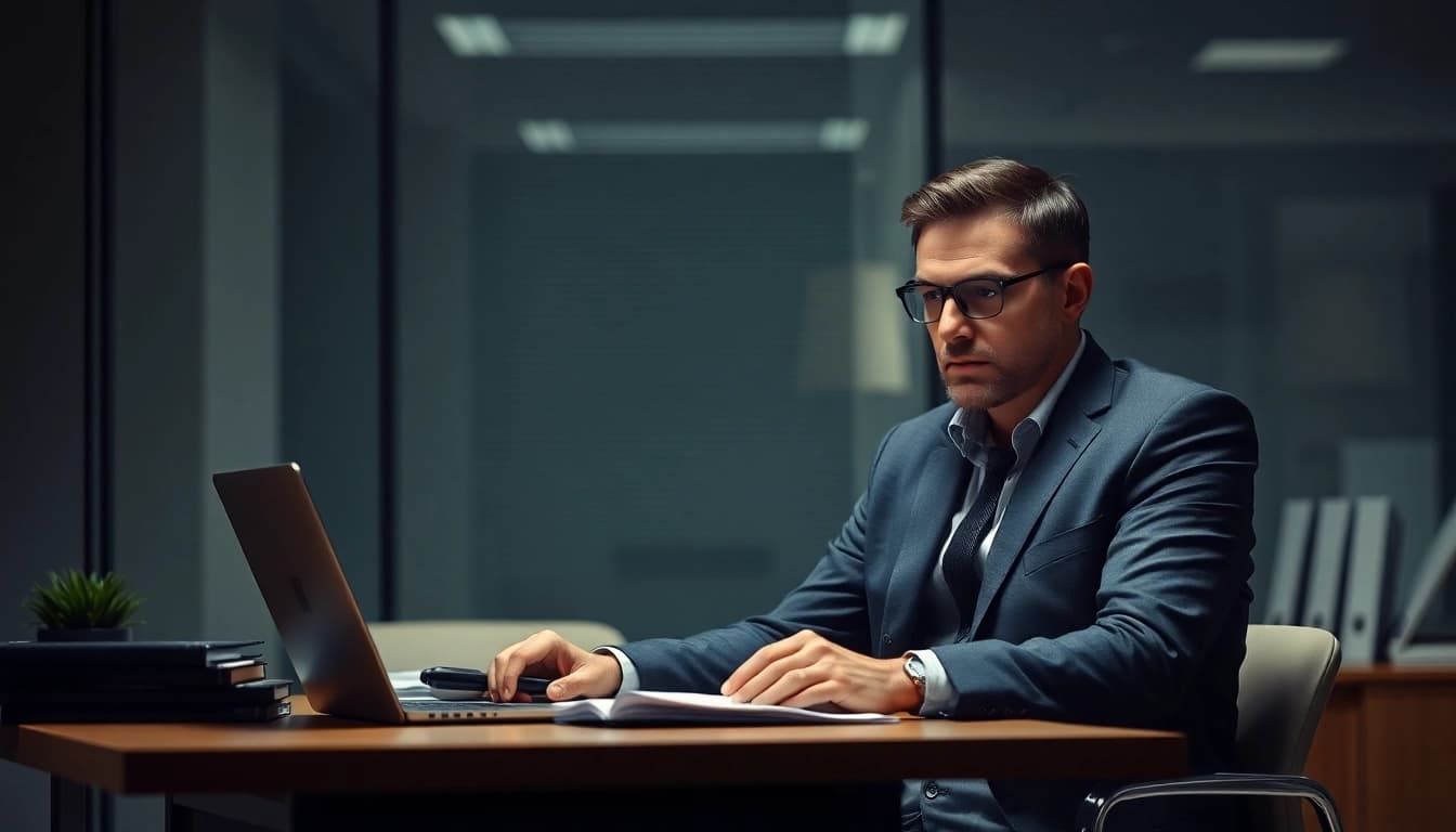 Privatdetektei Hans untersucht vertrauliche Informationen am Arbeitsplatz.