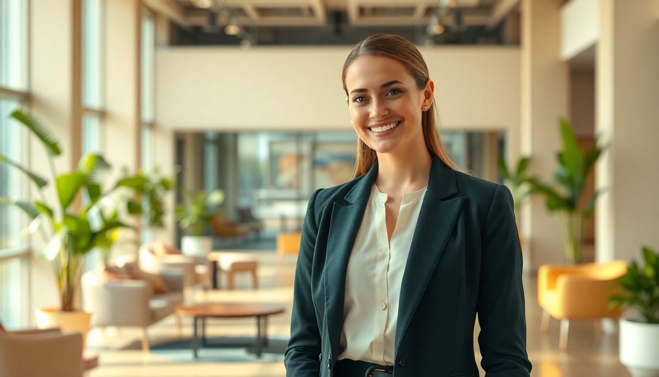 Verken de beste diplomaten in actie terwijl ze netwerken in een moderne, elegante setting.
