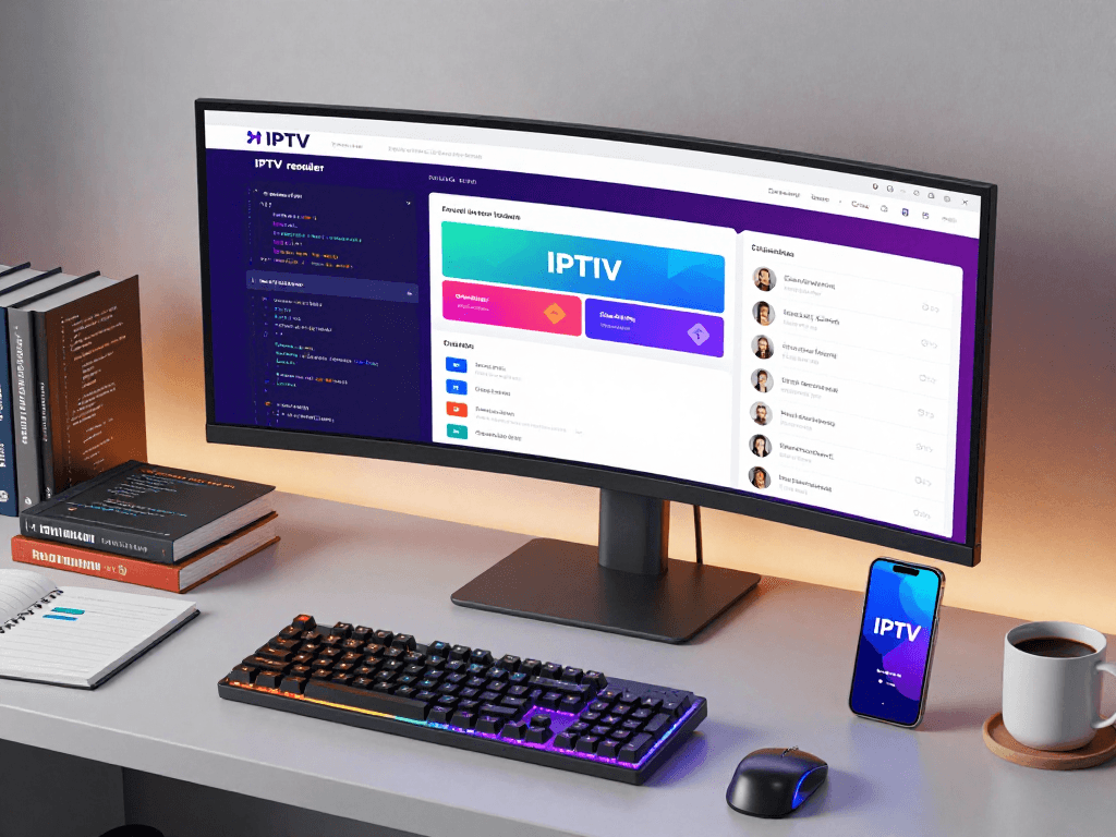 IPTV subscription control panel showing advanced features and analytics for efficient management of streaming services.