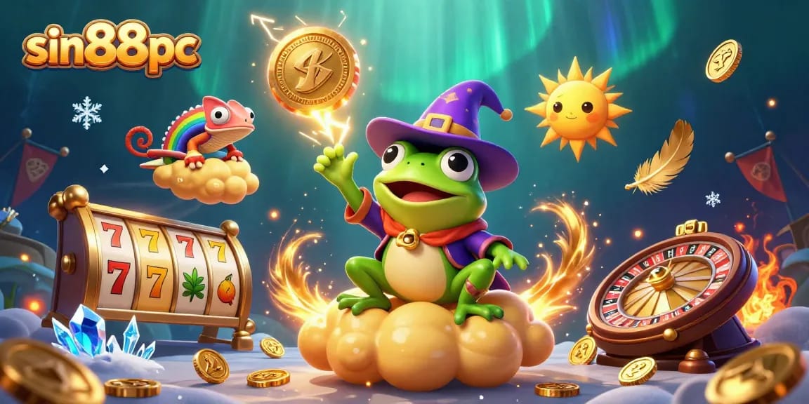 Join a thrilling sin88pc adventure with vibrant characters amidst golden gambling treasures.