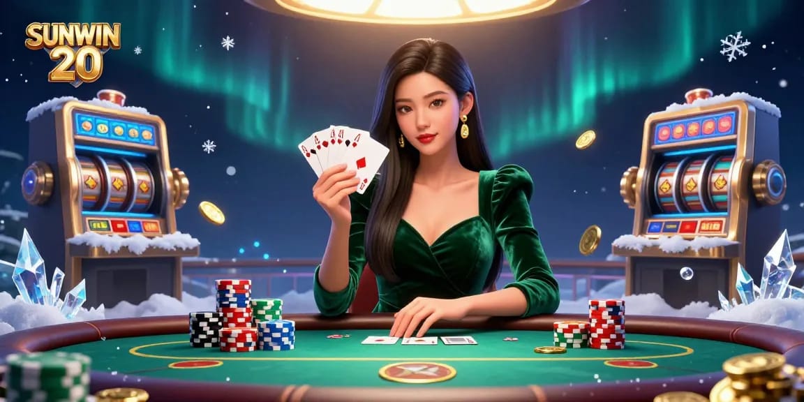 Engage with SUNWIN 20 at a luxury poker table, showcasing strategic gameplay and casino excitement.