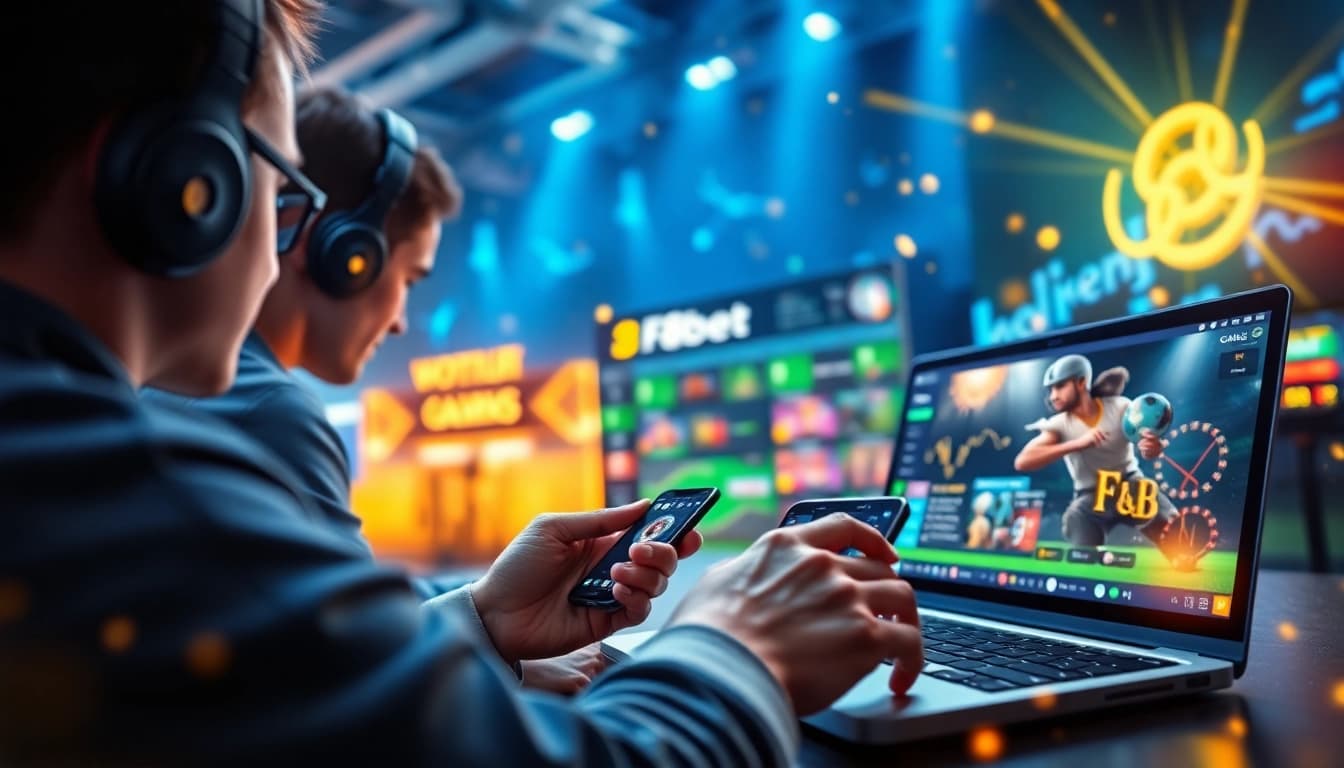 Vibrant F8bet online gaming platform showcasing sports betting, casino games, and eSports.