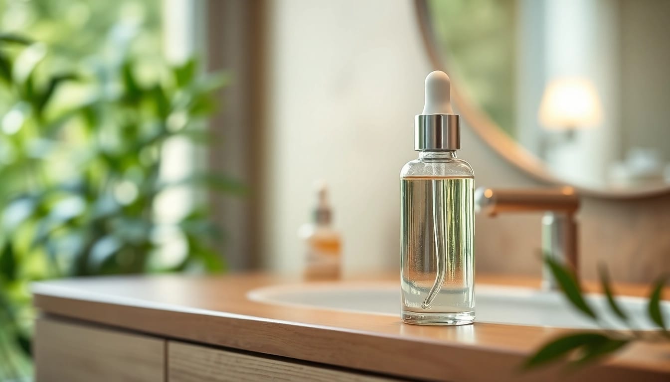Peptide kaufen: Luxurious serum bottle showcasing skincare benefits.