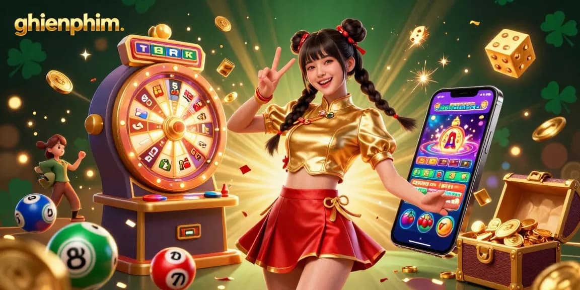 Engage with ghienphim's vibrant 3D casino scene showcasing winning moments and joyful excitement.
