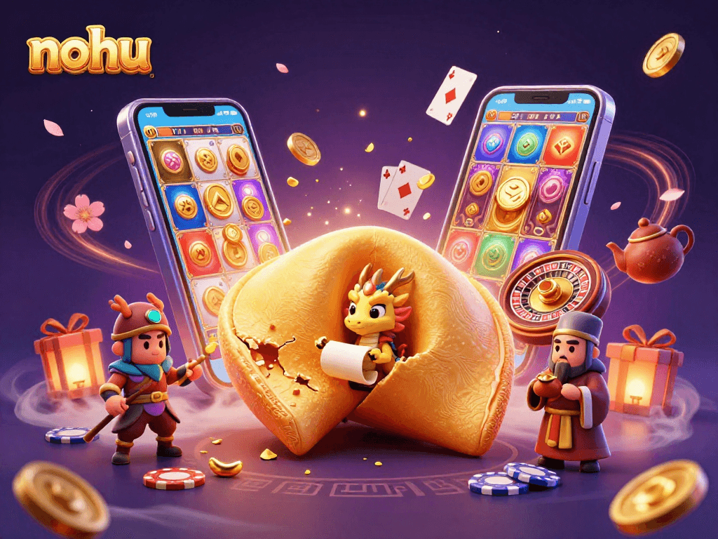 Nohu elevates your gaming experience with vibrant 3D characters, magical casino elements, and dynamic visuals.