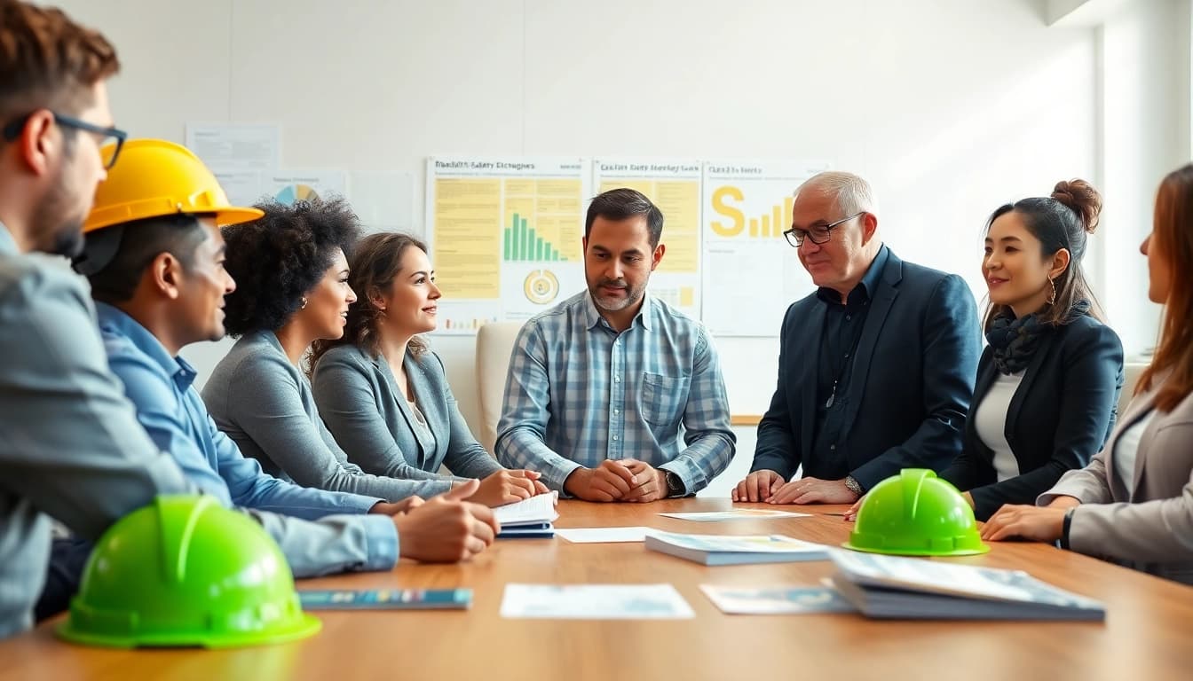 Gesunde und sichere Beratung durch Health and Safety Consultants in einem professionellen Workshop-Setting.