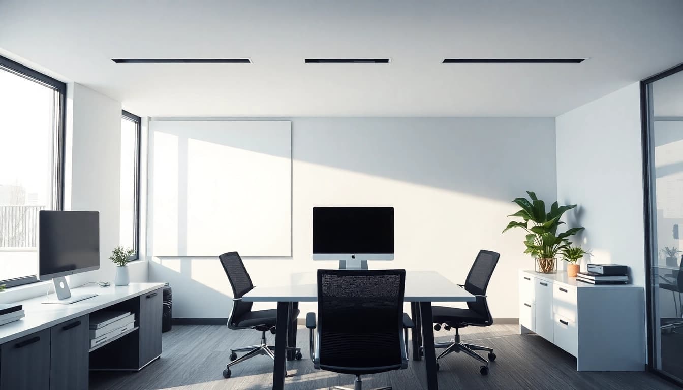 Deepground bietet eine Übersicht über das moderne Office-Design mit Technologie-Integration.