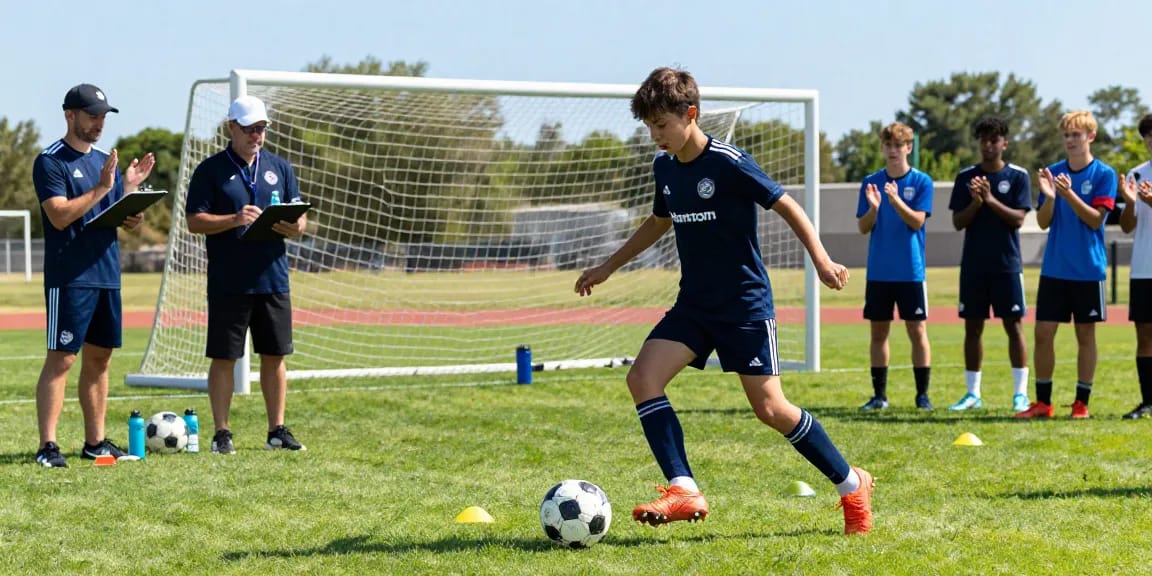 Hochwertige Fußbälle im Fußballtraining kaufen, Mantom Produkte für Nachwuchsspieler.