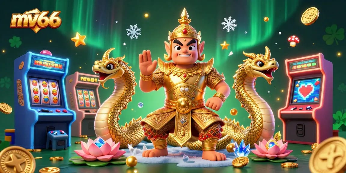 Experience thrilling gameplay at mv66 with vibrant slot machines, captivating guardians, and golden elements.