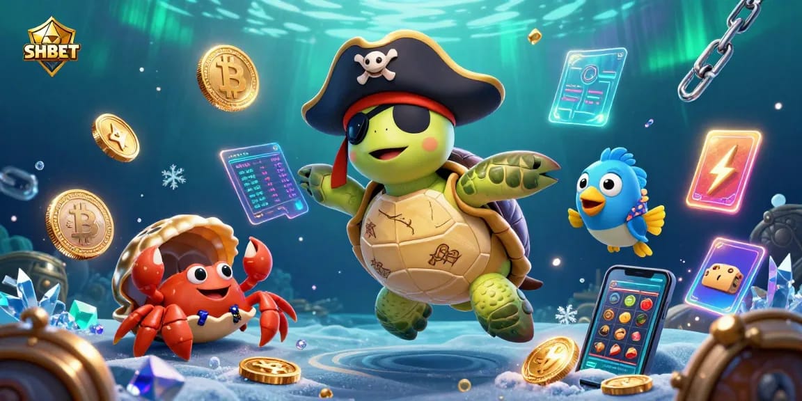 Engage with SHBET's exciting slots scene featuring colorful 3D characters and vibrant casino elements.