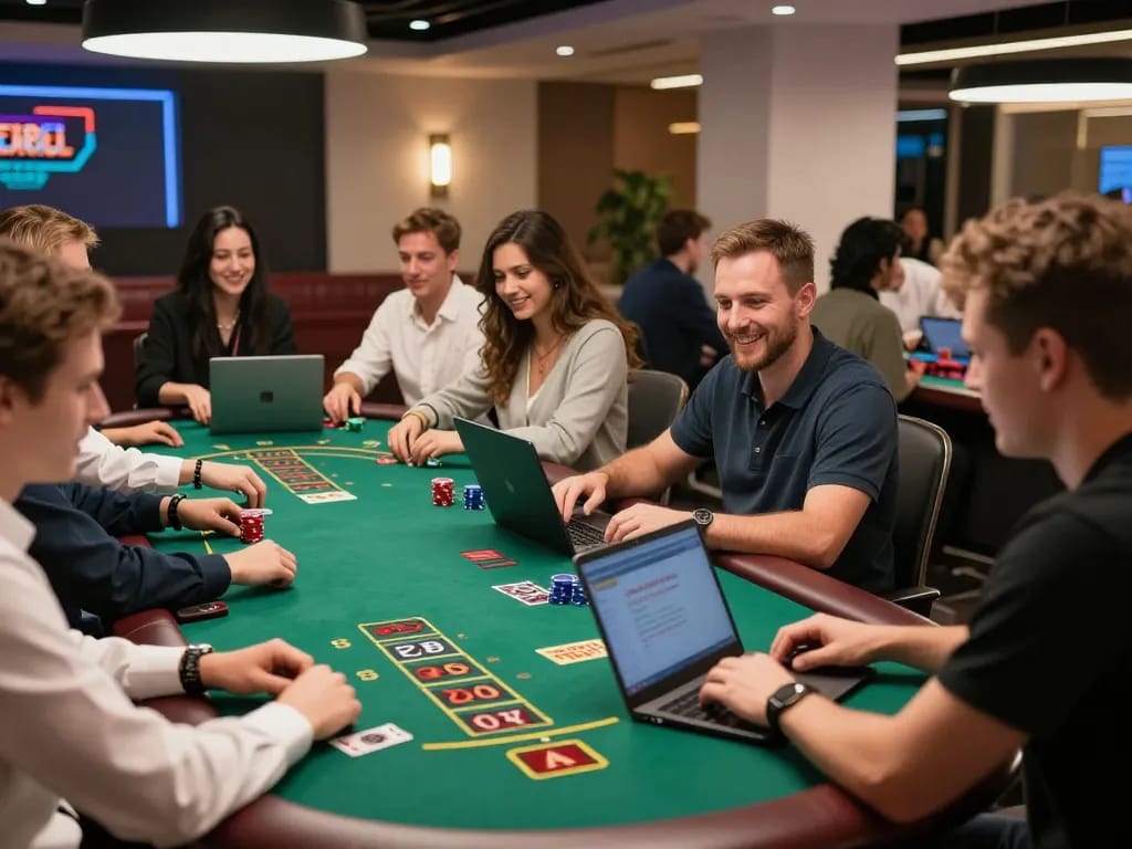O8 players enjoying an engaging live dealer experience while strategizing bets.