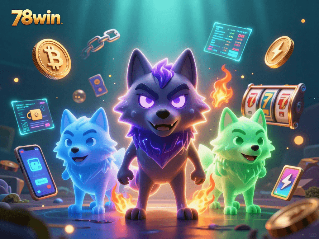 Engage in thrilling gameplay with 78win's vibrant 3D casino scene featuring stunning characters.