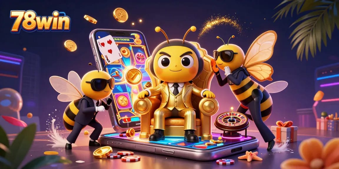 Engage with thrilling gameplay at 78win, featuring animated characters in a vibrant casino setting.