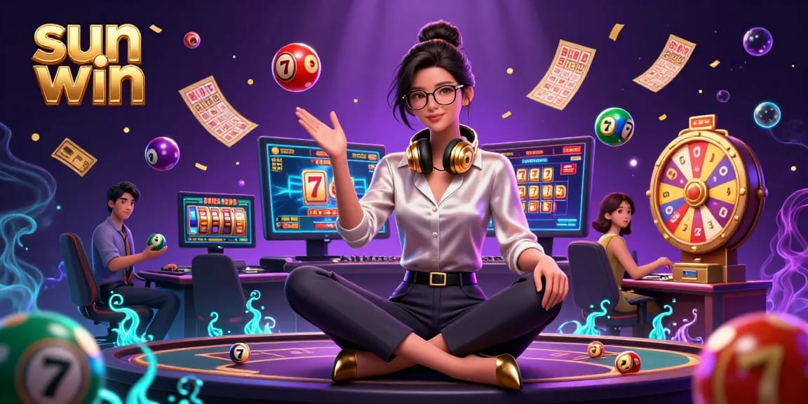 Experience sun win with a vibrant casino scene featuring slot elements and dynamic gaming action.