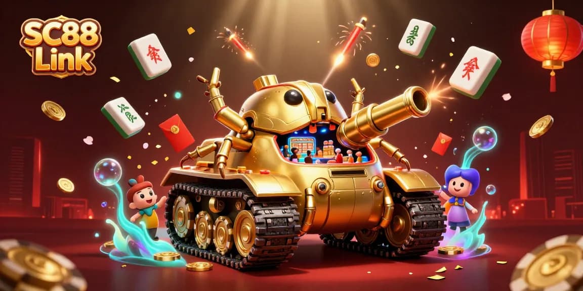 Experience exciting gameplay at SC88 Link with a vibrant casino scene bursting with energy and rewards.