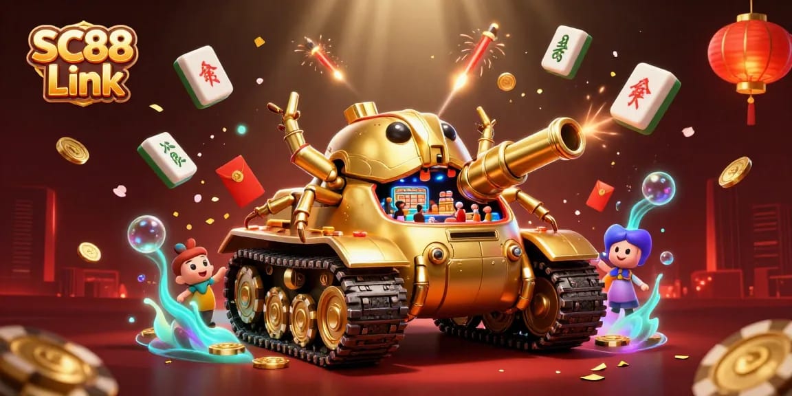 Experience exciting gameplay at SC88 Link with a vibrant casino scene bursting with energy and rewards.