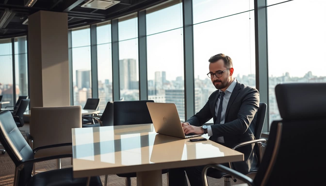 Headhunter, der einen Kandidaten gezielt anspricht, um Talente für Führungspositionen zu finden.