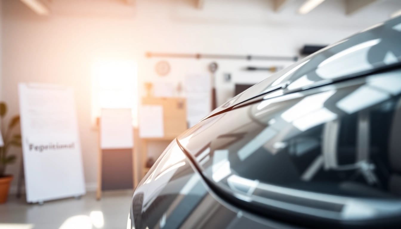 Kfz Gutachten Düsseldorf: Expert analyzing vehicle damage in a professional setting