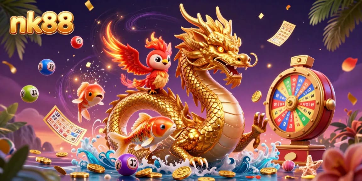 Engage in thrilling nk88 casino action with dynamic characters, vibrant game elements, and prize excitement.