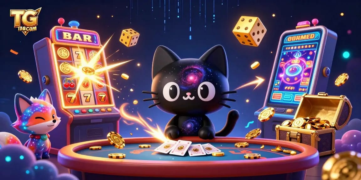 Experience winning thrills at TG88COM with an enchanting cosmic casino scene filled with jackpots.