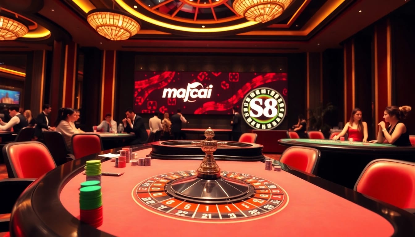 Experience the thrill of 'nhà cái S8' with engaging casino games and vibrant gaming ambiance.