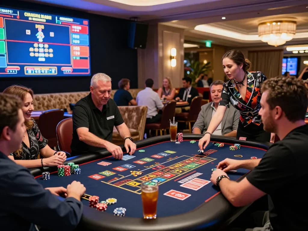 Exciting live casino gaming at Bong99 with players and dealer engaged in action.