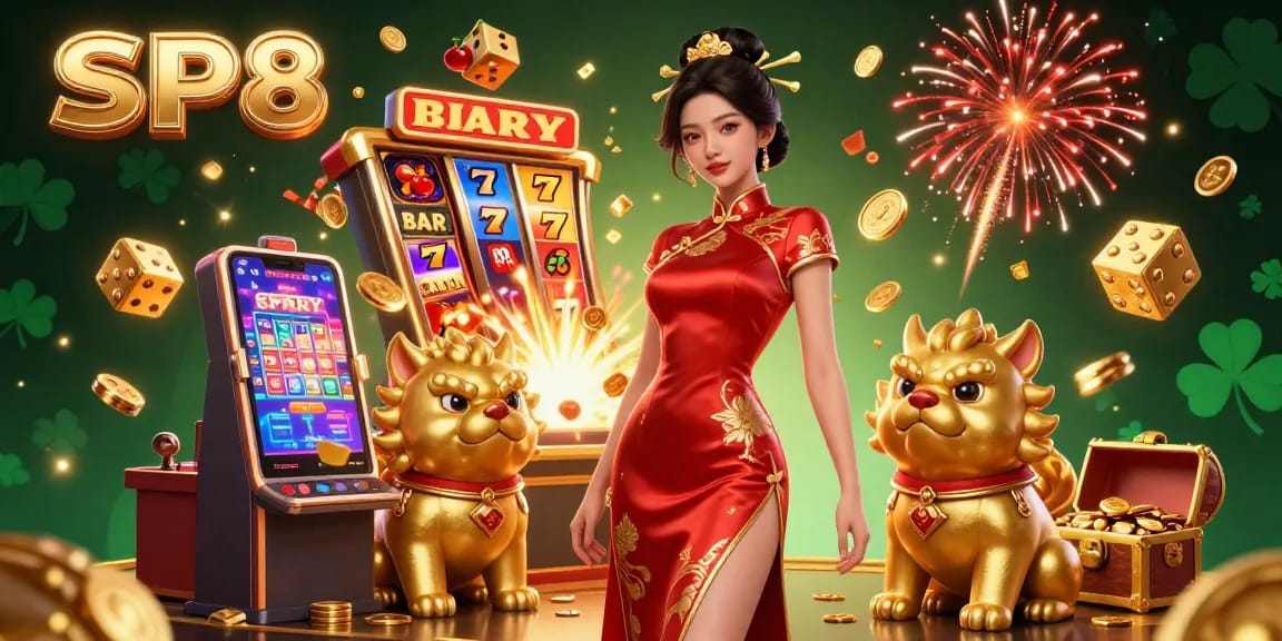 Join the SP8 online casino experience with thrilling games, dynamic symbols, and vibrant fireworks.