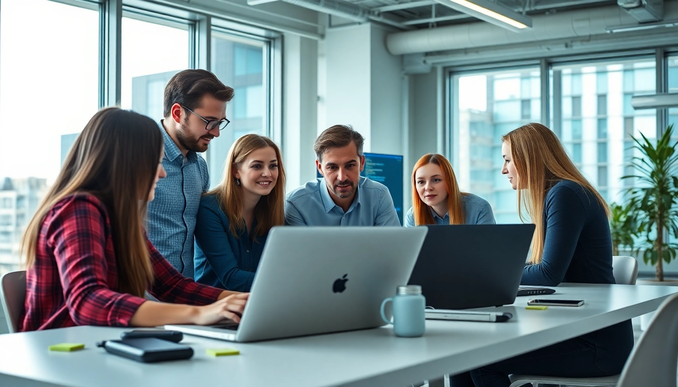 Engagierte Software Entwicklung in einem modernen Arbeitsumfeld mit Teams.