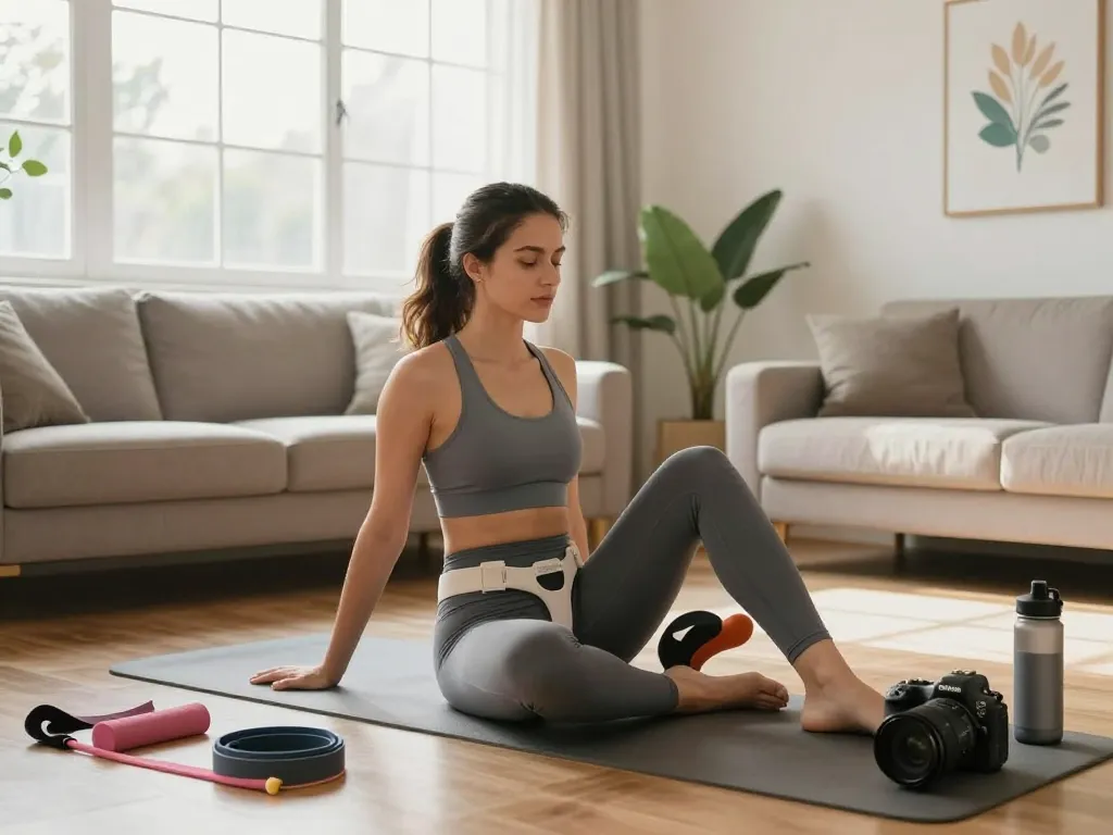 Women practicing pelvic floor exercises with Analdehner at https://pelvi-care.de/ in a bright and welcoming therapy space.