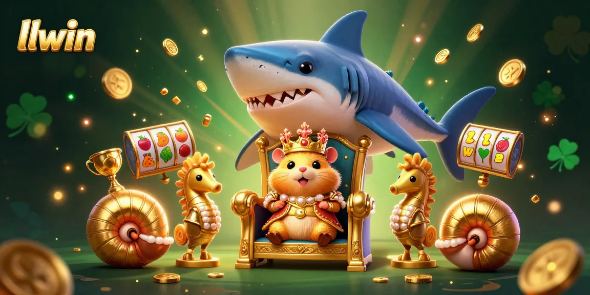 Experience thrilling gaming at llwin with an energetic 3D casino scene featuring a hamster king.