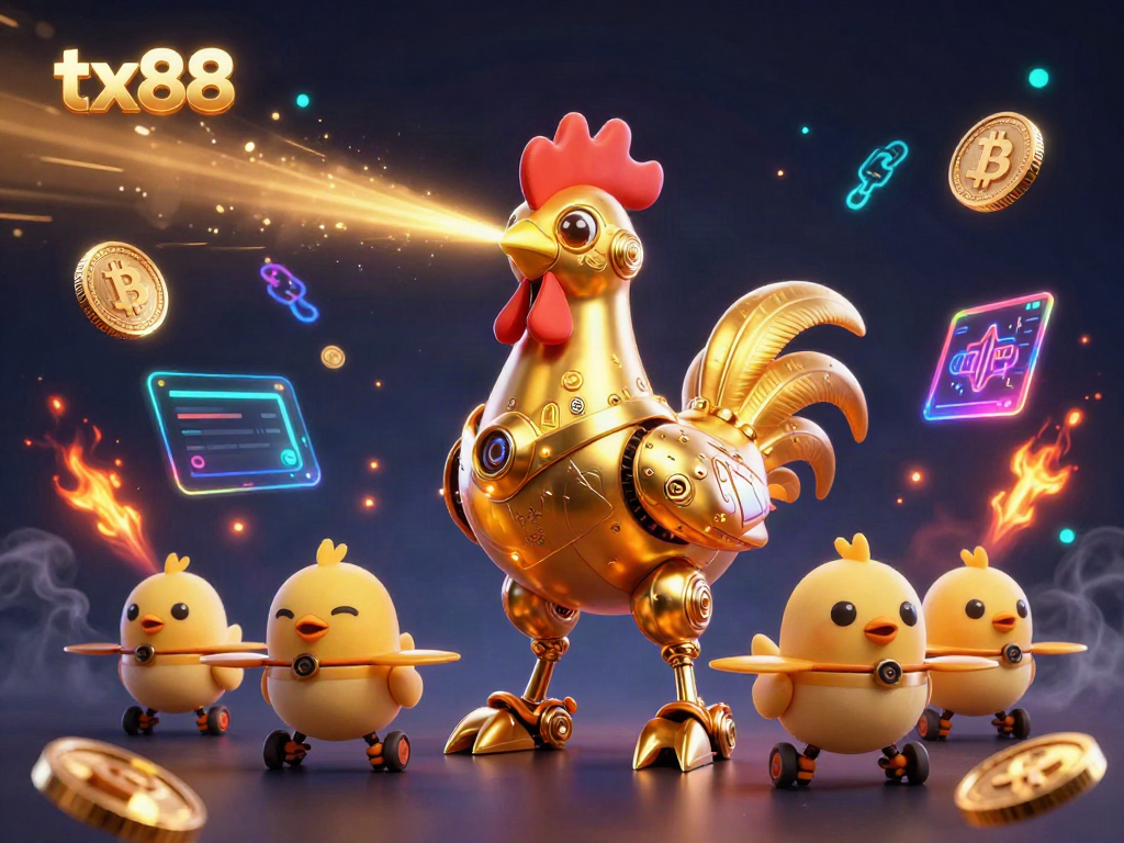 Engage with tx88's vibrant online casino experience featuring unique characters and crypto elements.