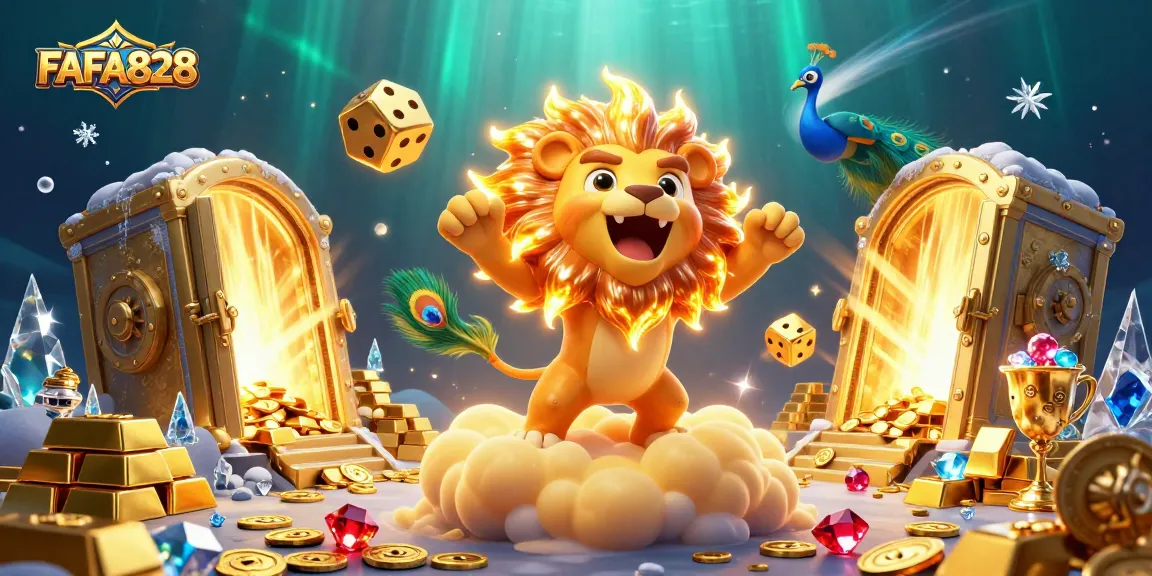 Engage with FAFA828's thrilling slots and jackpot games, highlighted by vibrant casino elements.