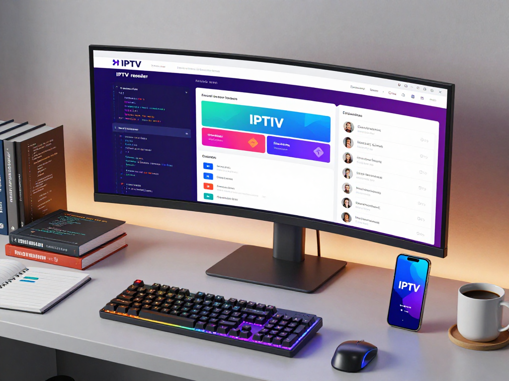 IPTV subscription control panel showing advanced features and analytics for efficient management of streaming services.