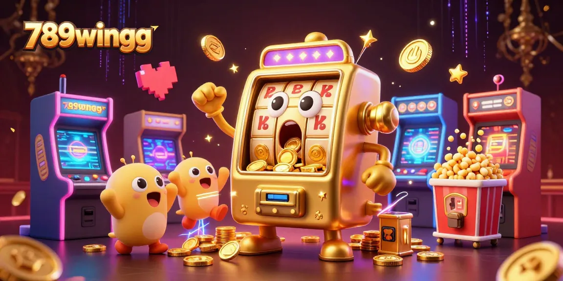 Win big with 789wingg as golden slot machines celebrate jackpots in a vibrant casino scene