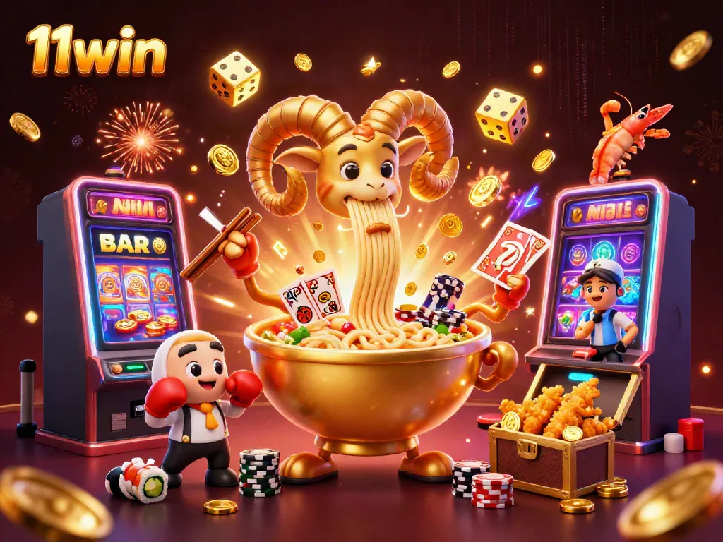 Engage with 11win's vibrant casino scene, showcasing jackpot excitement and dynamic elements.