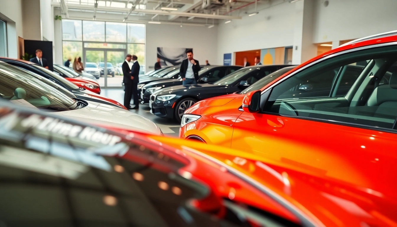 Skup aut Katowice – dynamic car dealership with vibrant showrooms.