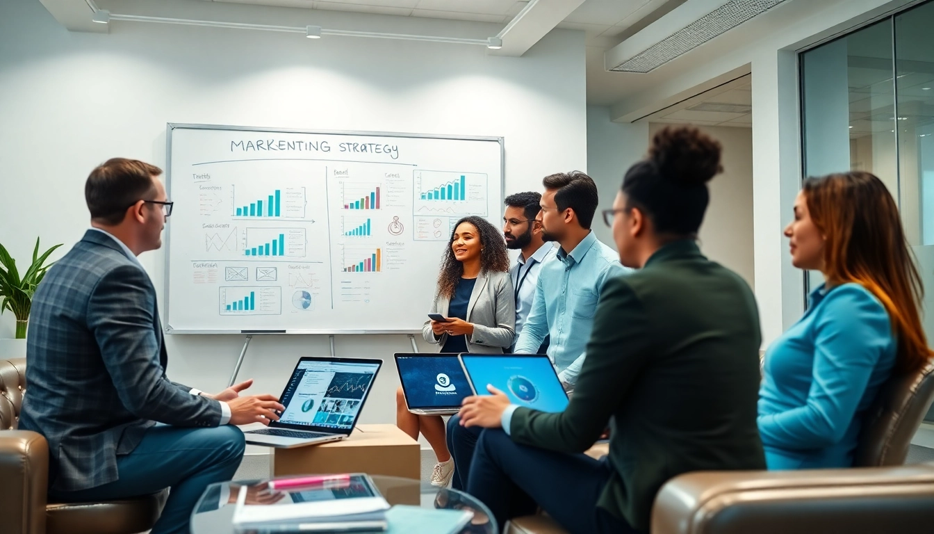 Markenführung Strategien entwickeln in einem modernen Büro mit kreativen Teams