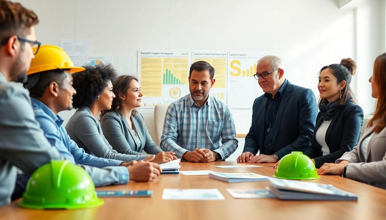 Gesunde und sichere Beratung durch Health and Safety Consultants in einem professionellen Workshop-Setting.
