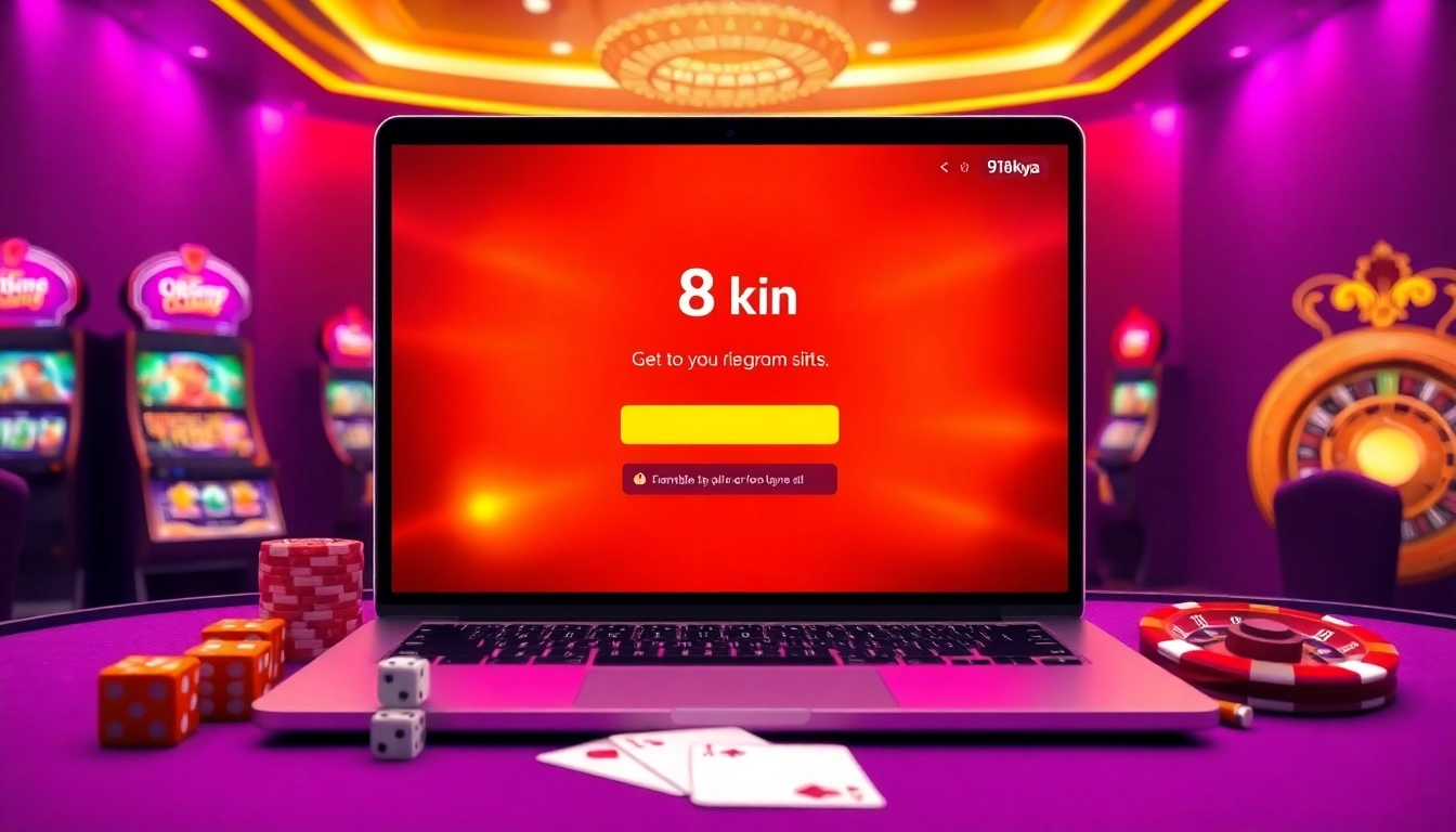 Engaging scene of the 918kaya Login interface with vibrant slot machines and casino elements.